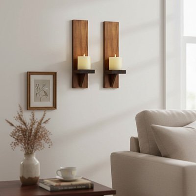 Bougeoir en bois | ÉcoFrance - Rangement Malin