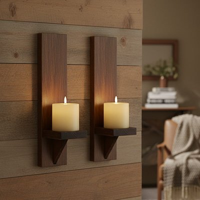 Bougeoir en bois | ÉcoFrance - Rangement Malin